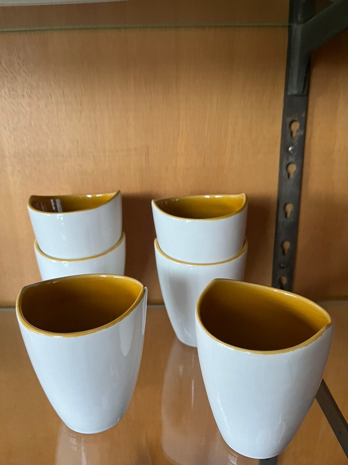 6 melkbekers Tulip Huizen servies, Ophalen of Verzenden, Zo goed als nieuw, Porselein, Overige stijlen