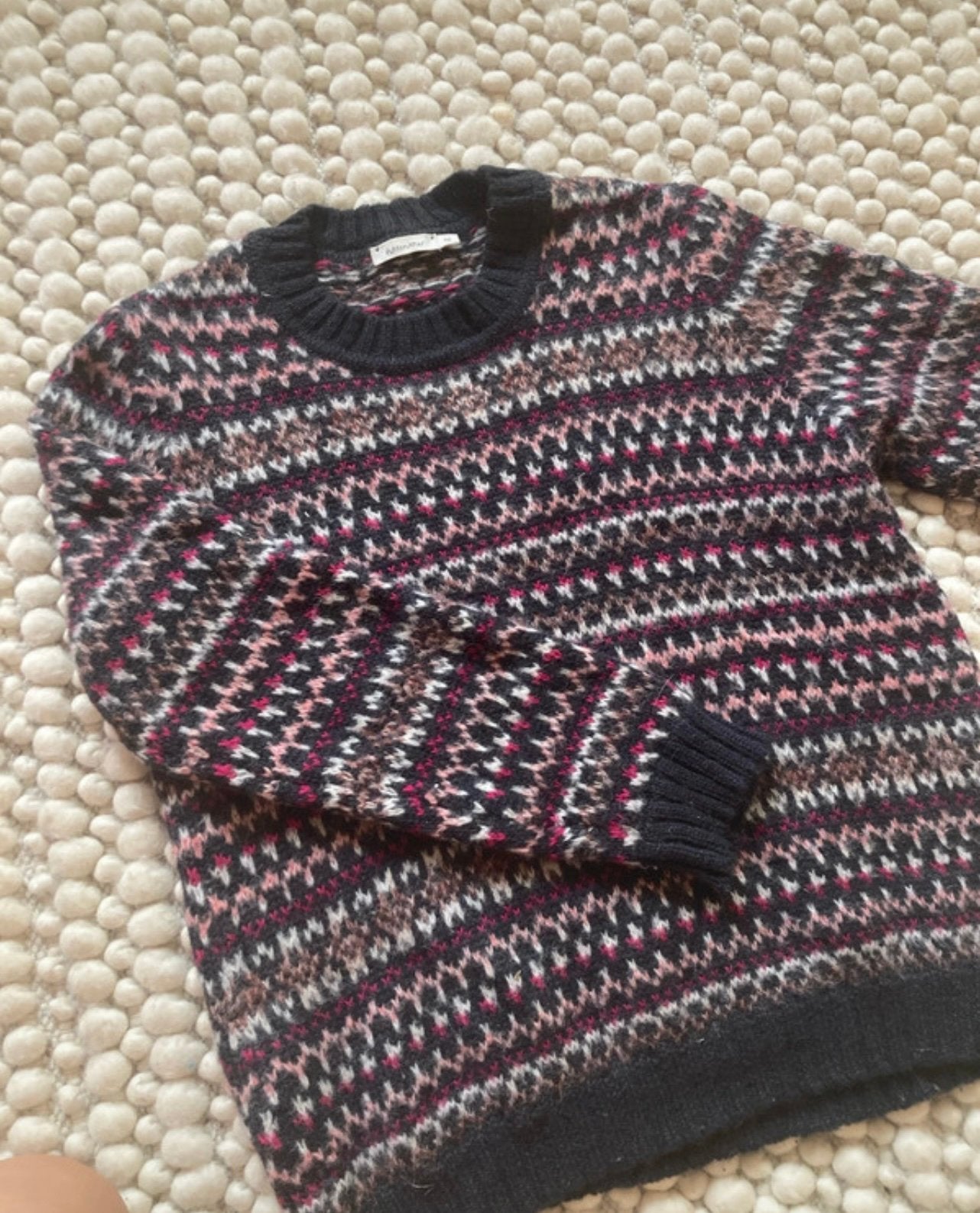 Warme bijna nieuwe wollen trui van Hessnatur (valt als L), Ophalen of Verzenden, Zo goed als nieuw, Maat 42/44 (L), Meerkleurig