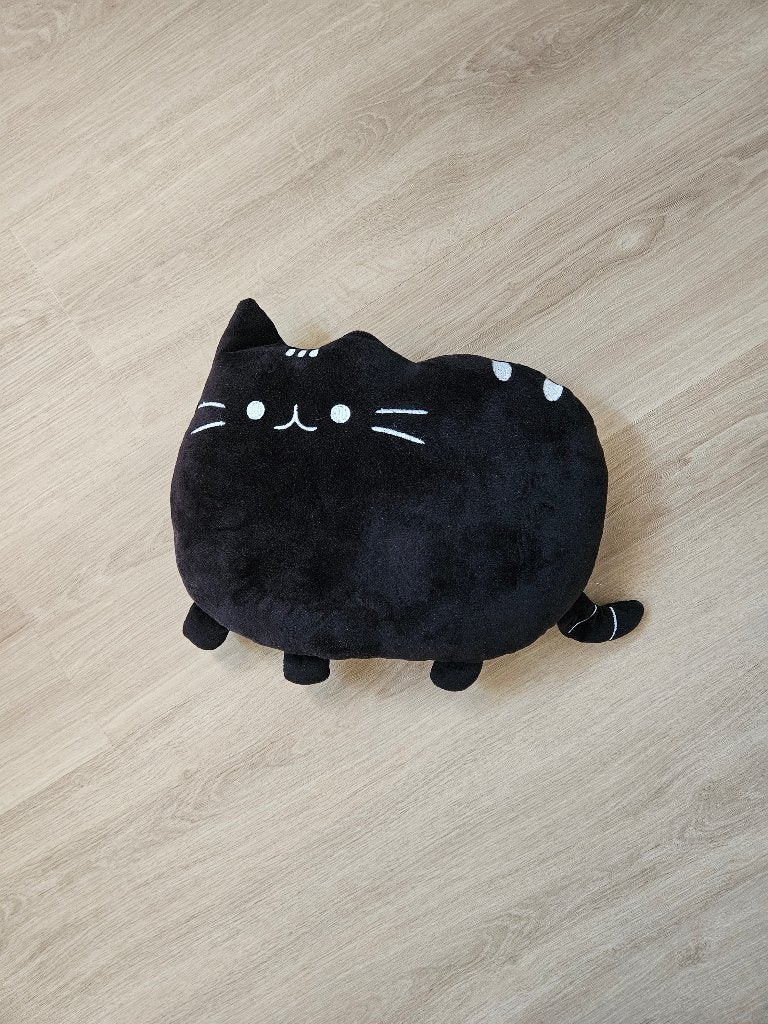 Knuffel kussen kat, Ophalen, Zwart, Zo goed als nieuw, Wasbaar