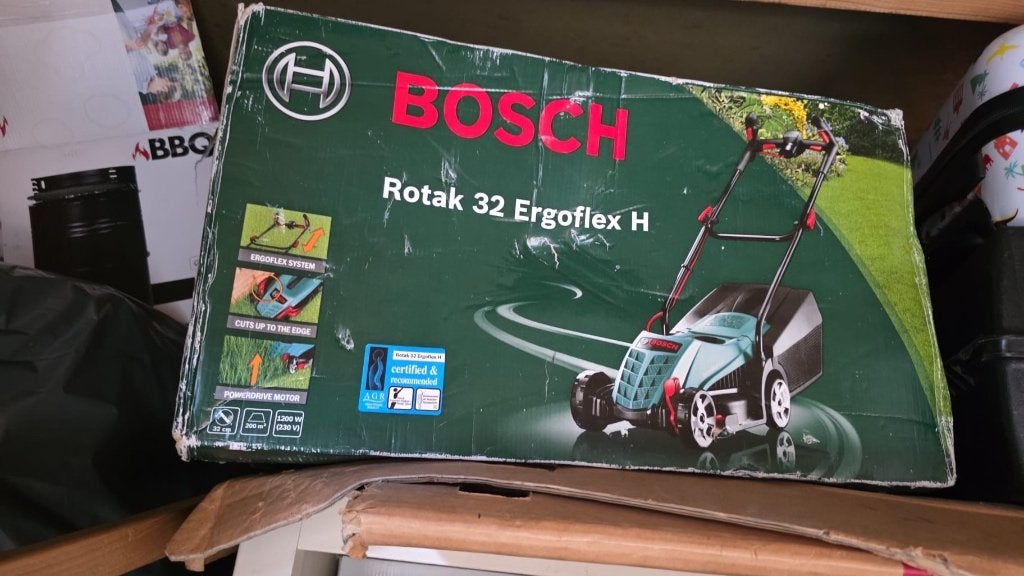 NIEUW Bosch Rotak 32 ergoflex h, Ophalen, Cirkelmaaier, Elektrische grasmaaier, Elektrische starter