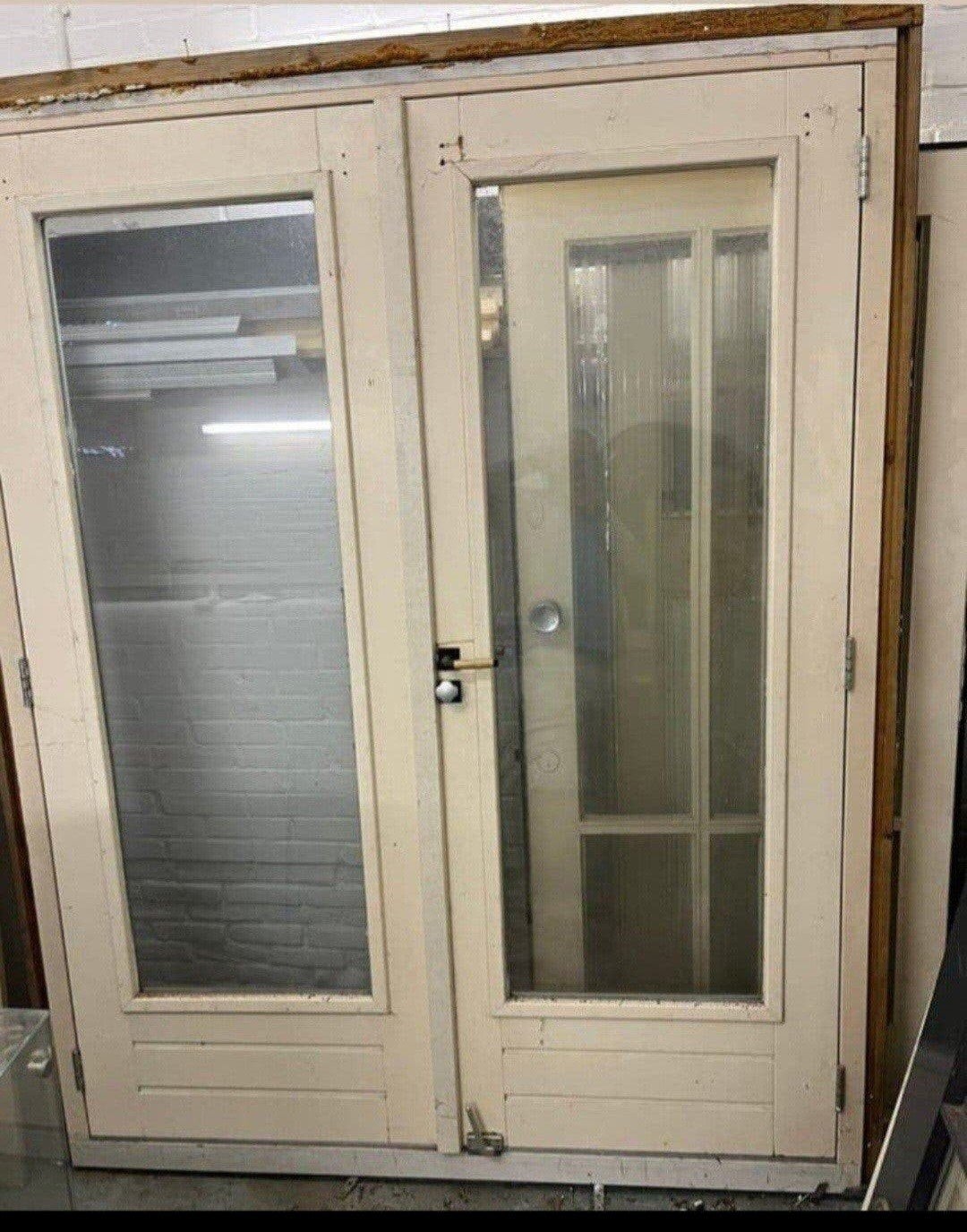 hardhouten kozijn hardhouten tuindeuren dubbel glas, Doe-het-zelf en Verbouw, Ophalen of Verzenden, Zo goed als nieuw, Hout, Raamkozijn