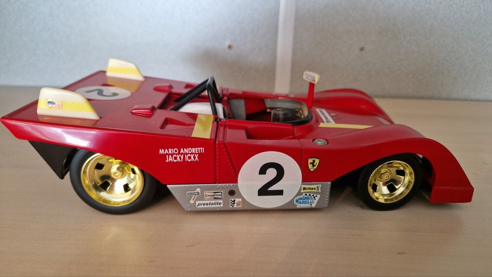 Ferrari 312 P 1:18 Schaalmodel - Mario Andretti Jacky Ickx, Hobby en Vrije tijd, Modelauto's | 1:18, Ophalen of Verzenden
