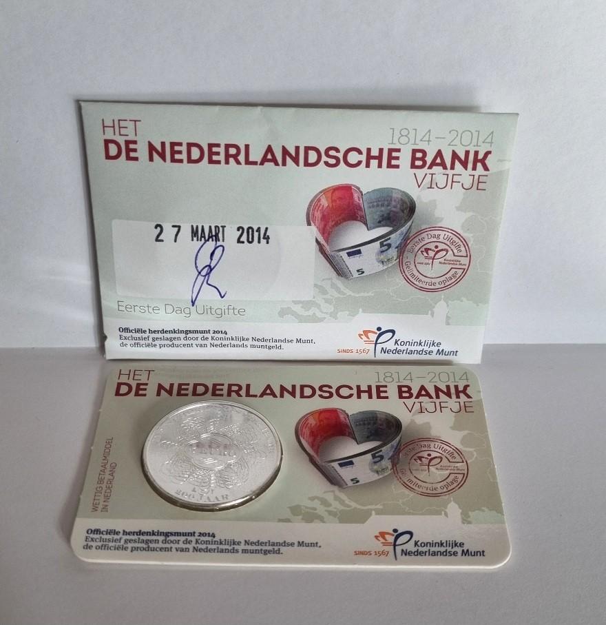 Coincard 2014 De Nederlandsche Bank - Eerste dag uitgifte, Postzegels en Munten, Munten | Nederland, Ophalen of Verzenden, Koningin Beatrix