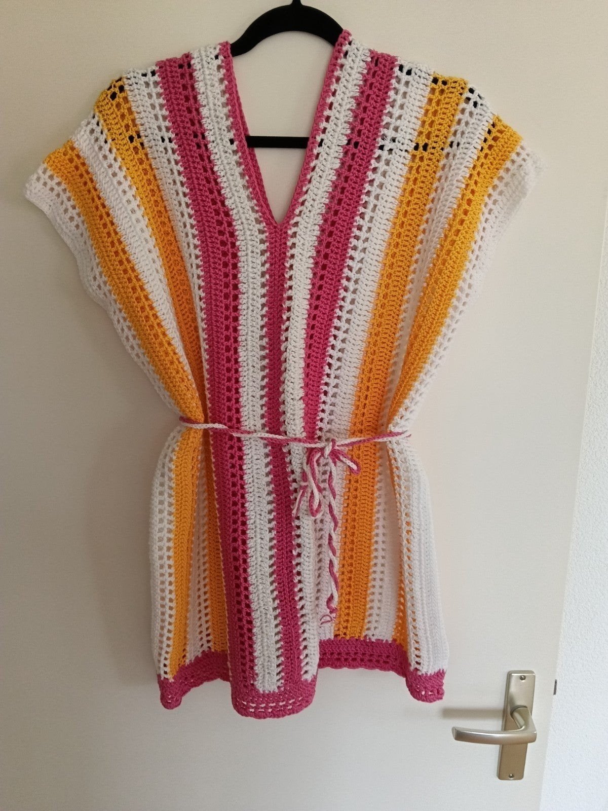 Gehaakte zomerse top/tuniek met strepen, Kleding | Dames, Meerkleurig, Nieuw, Ophalen of Verzenden, Handgemaakt