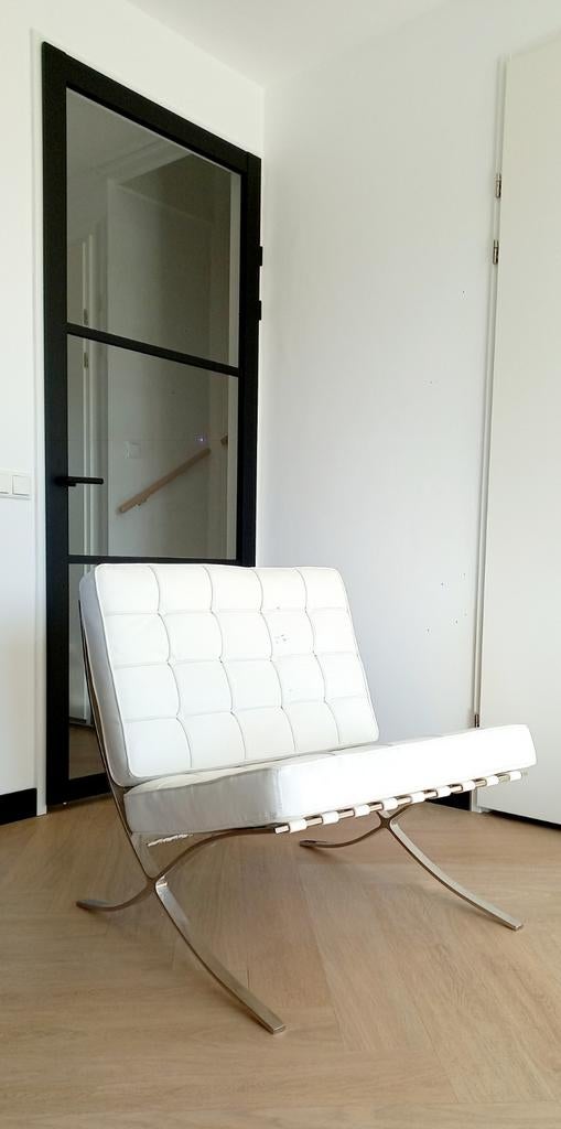 Zgan Design stoel "Barcelona Chair"_kleur wit, Ophalen, Wit, Design, Leer