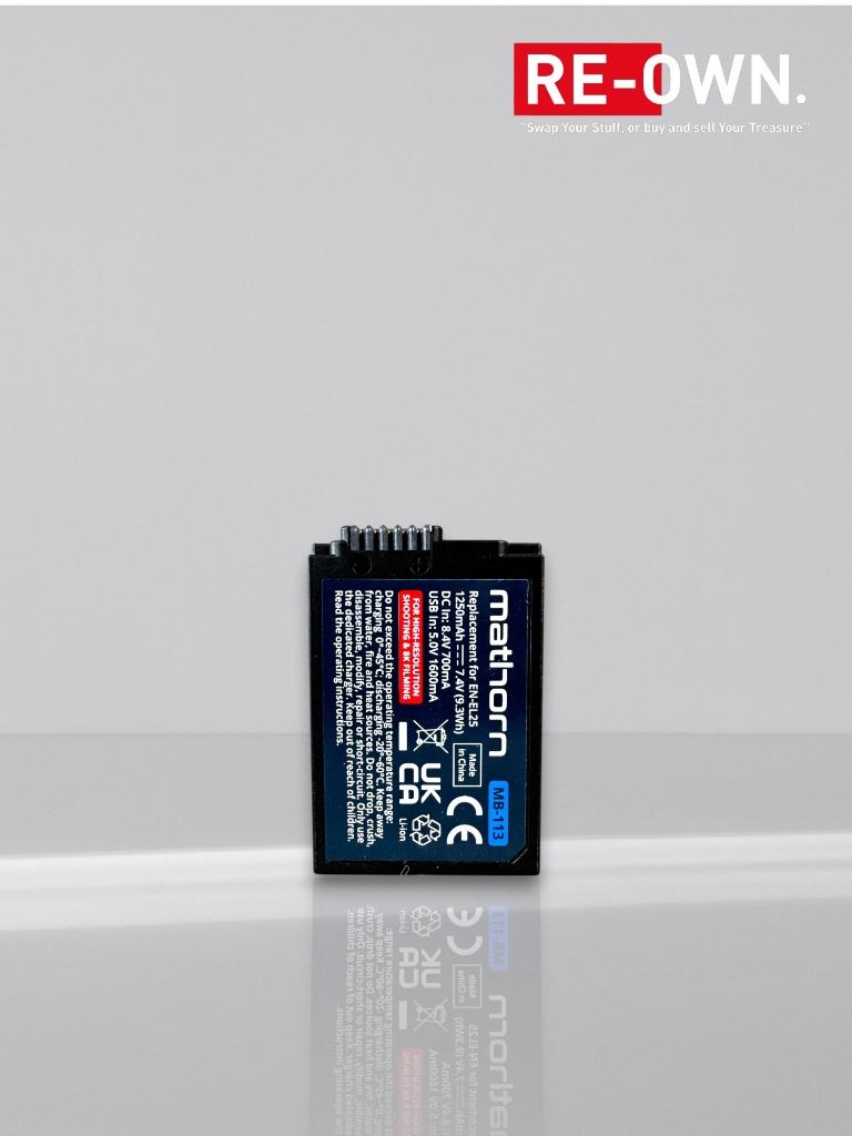 Mathorn MB-113 accu USB-C (Nikon EN-EL25) (nieuwstaat+doos), ., Ophalen of Verzenden, ., Mathorn