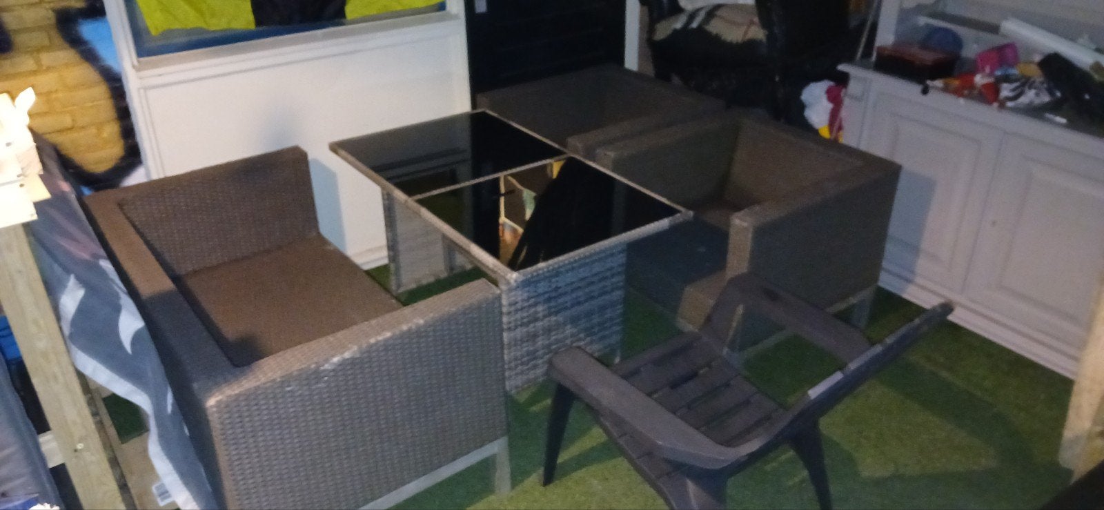 Tuinset, Tuin en Terras, Ophalen, 4 zitplaatsen, Gebruikt, Bank
