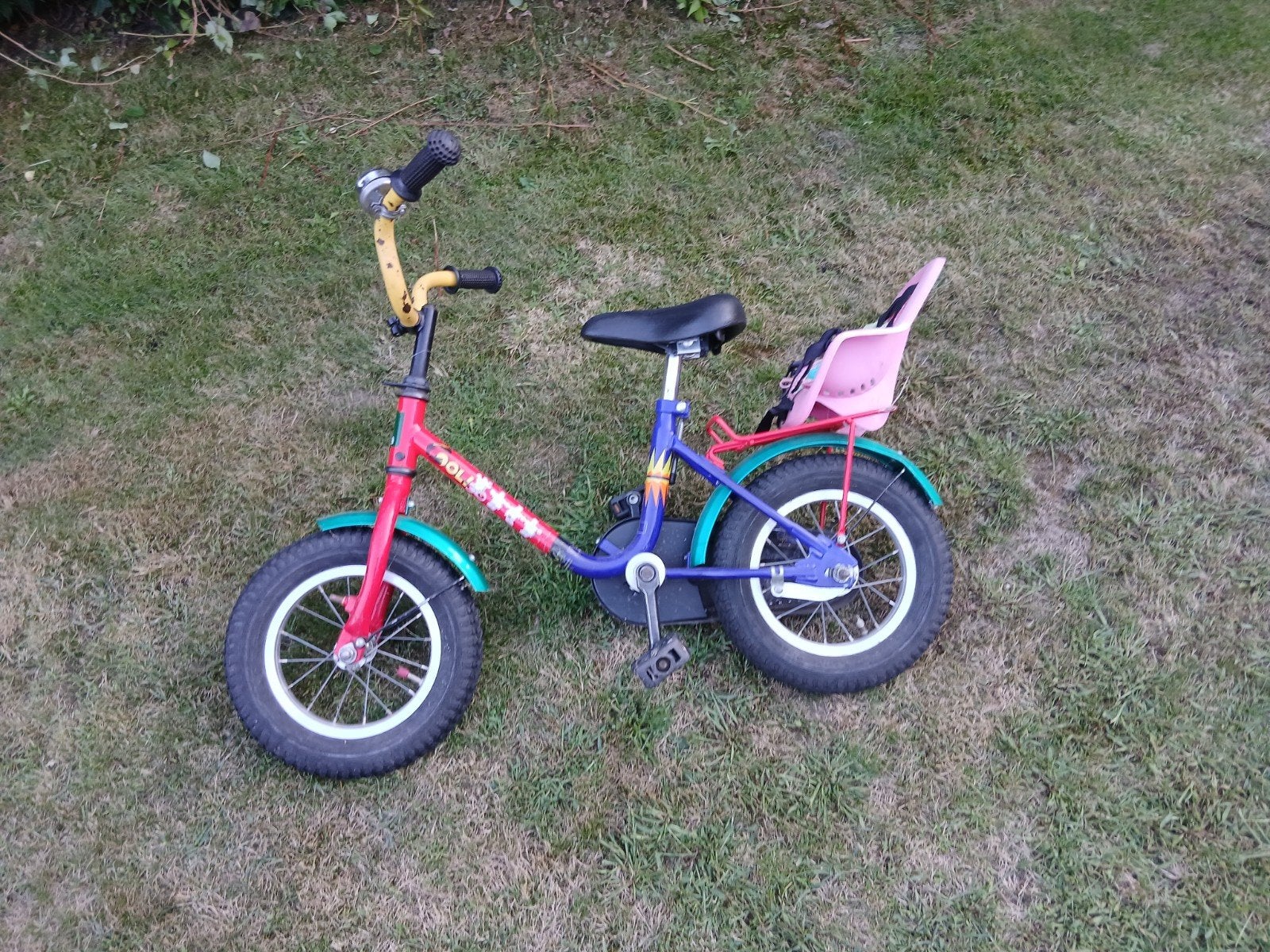 Kinderfiets met zitje - Gebruikt, Fietsen en Brommers, Ophalen, Terugtraprem, Gebruikt, Onbekend