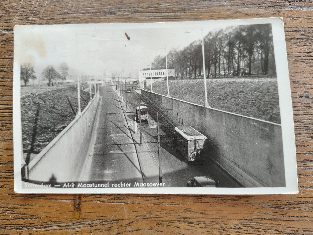 Rotterdam afrit maastunnel rechter maasoever, Verzamelen, Ophalen of Verzenden, Voor 1920, Zuid-Holland