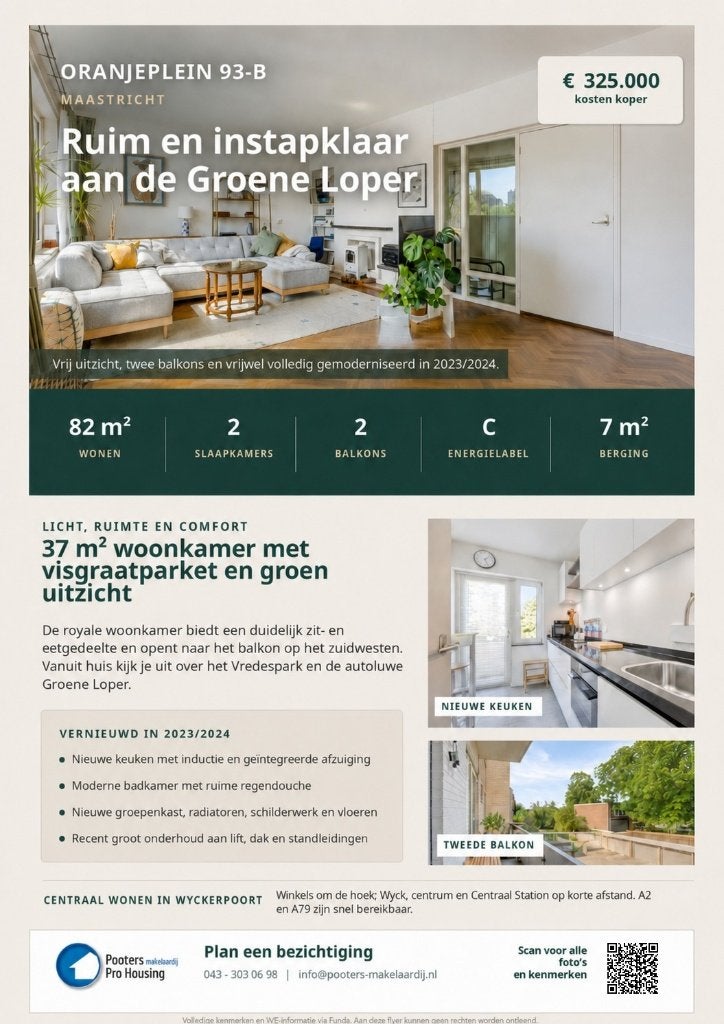 Huis, Huizen en Kamers, Limburg, 3 kamers, MAASTRICHT, Appartement