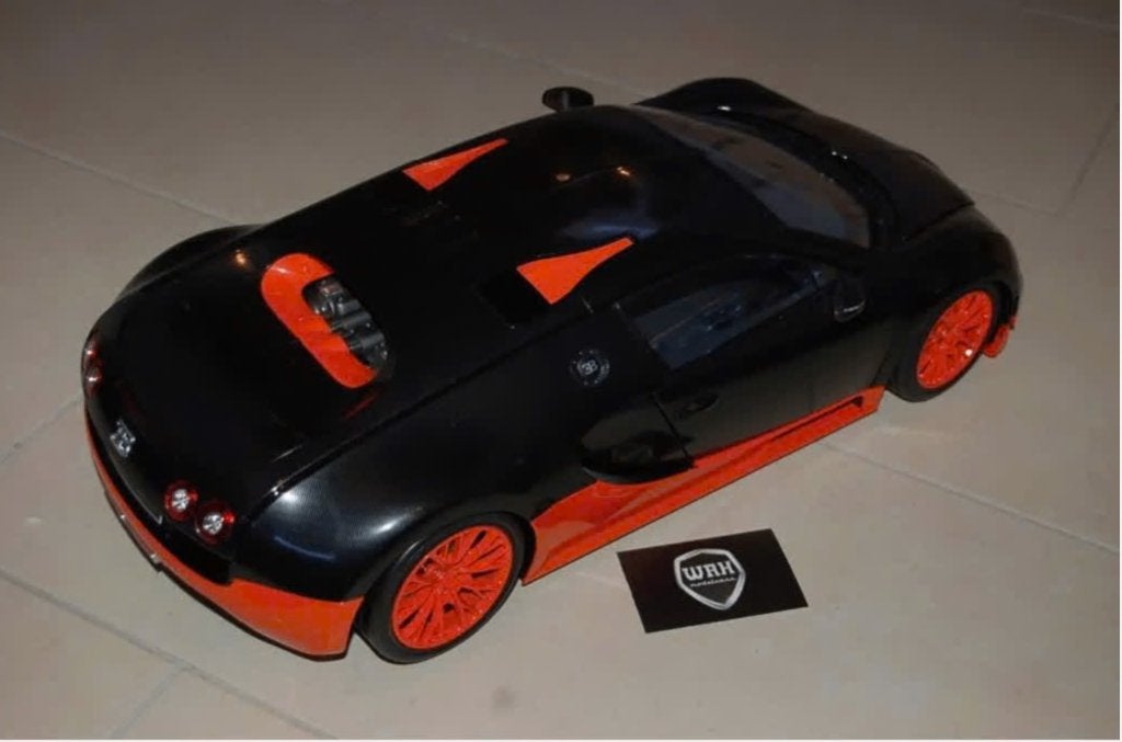 1:8 BUGATTI VEYRON 16.4 carbon orange Altaya GEBOUWD WRH, Ophalen, Zo goed als nieuw, 1:5 t/m 1:8, Auto