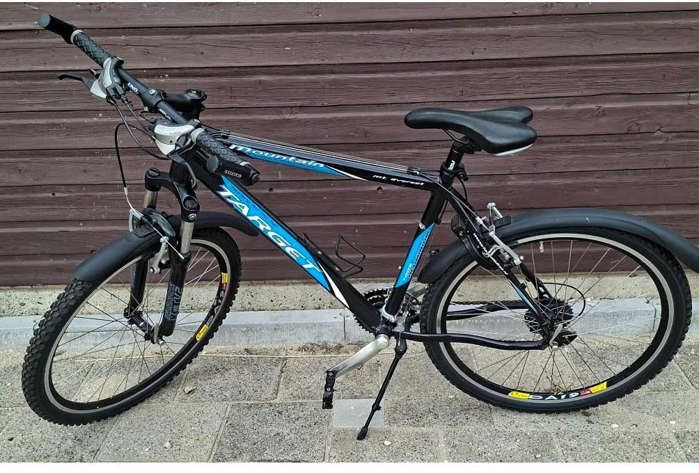 Target Mountainbike - Zwart/Blauw frame size 50 cm, Gebruikt, Hardtail, Heren, 49 tot 53 cm