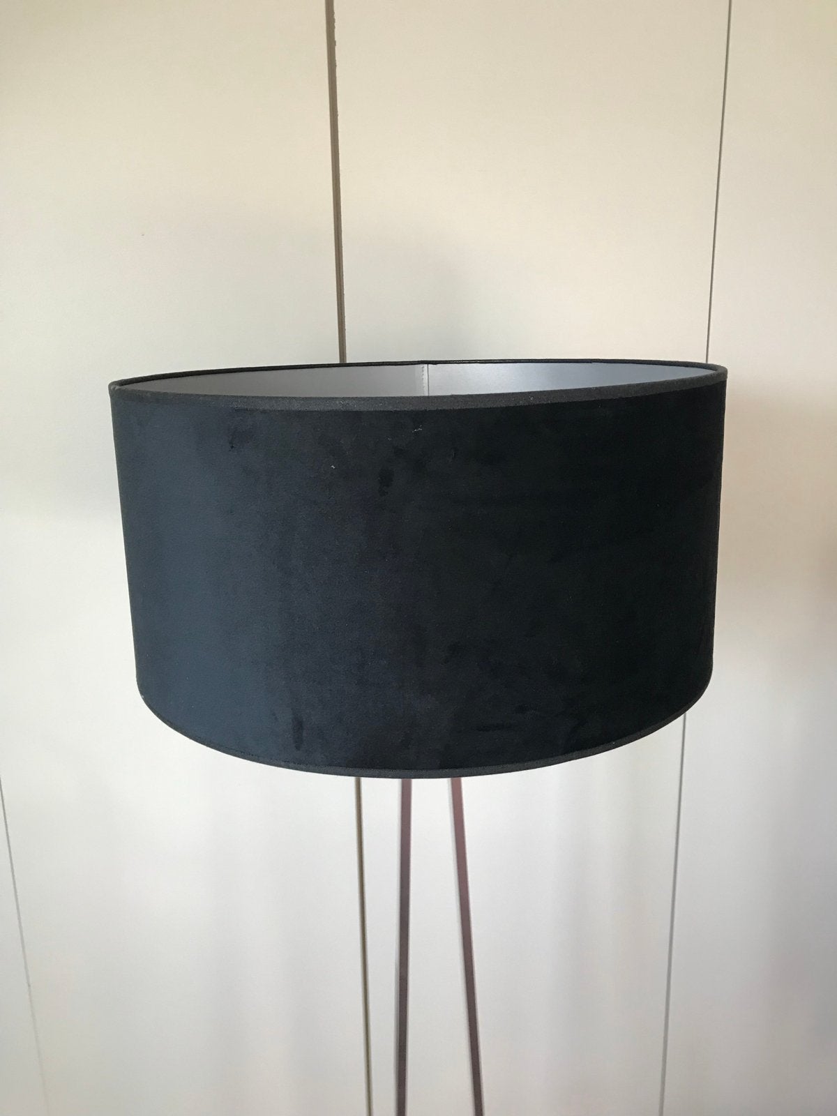 Moderne vloerlamp met zwarte velours kap NIEUW, Ophalen, Nieuw