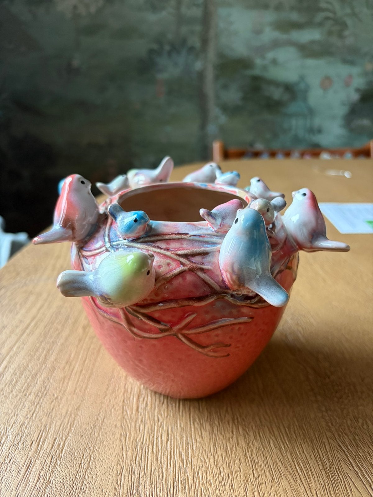 Vaasje met vogels, Ophalen of Verzenden, Zo goed als nieuw