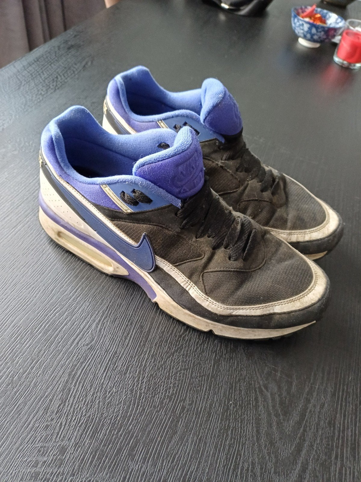 Nike Air Max Sneakers - Zwart/Paars/Wit 45.5, Overige kleuren, Nike, Ophalen of Verzenden, Sneakers of Gympen
