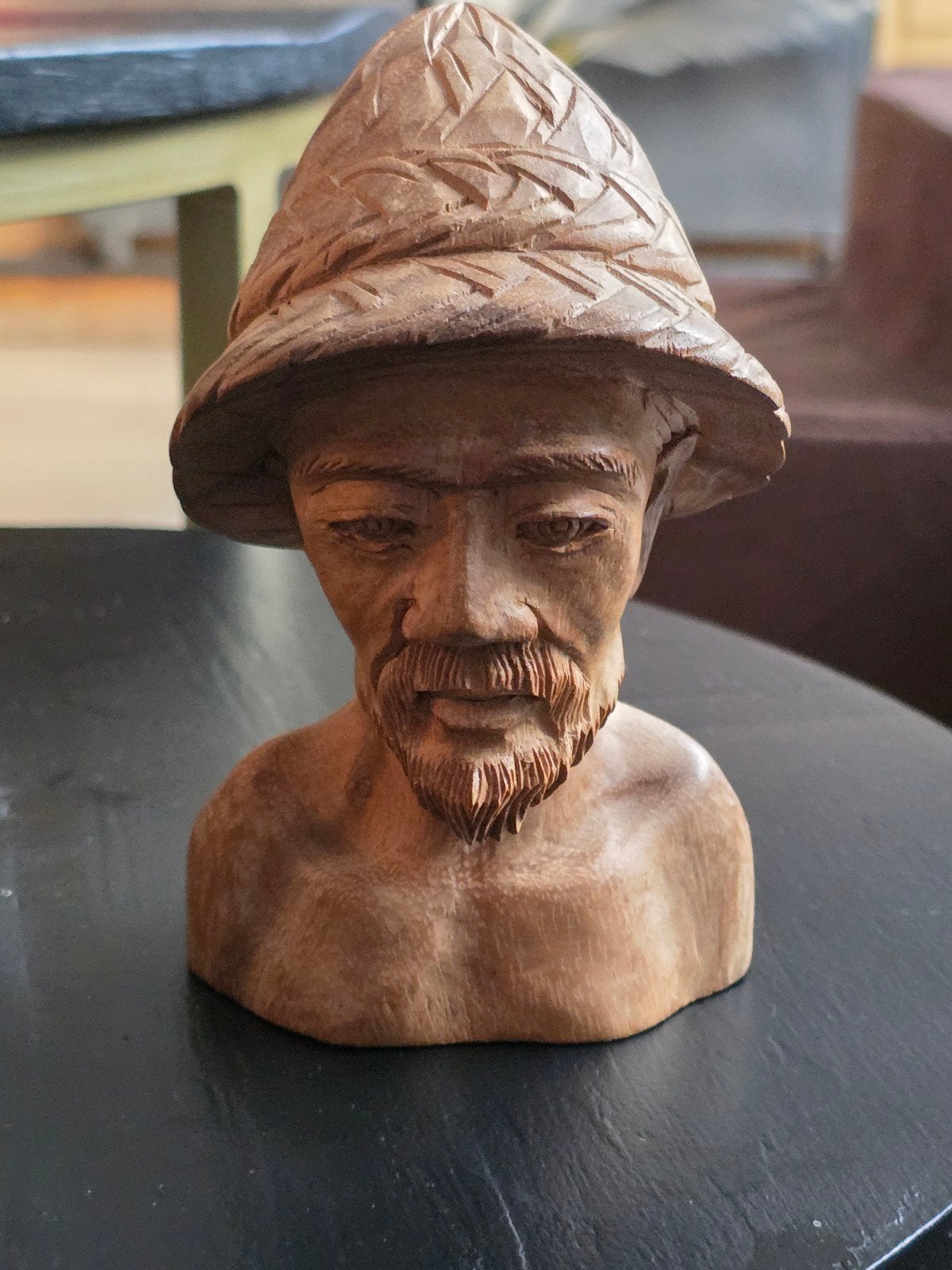 Balinees houtsnijwerk buste, Antiek en Kunst, Ophalen of Verzenden