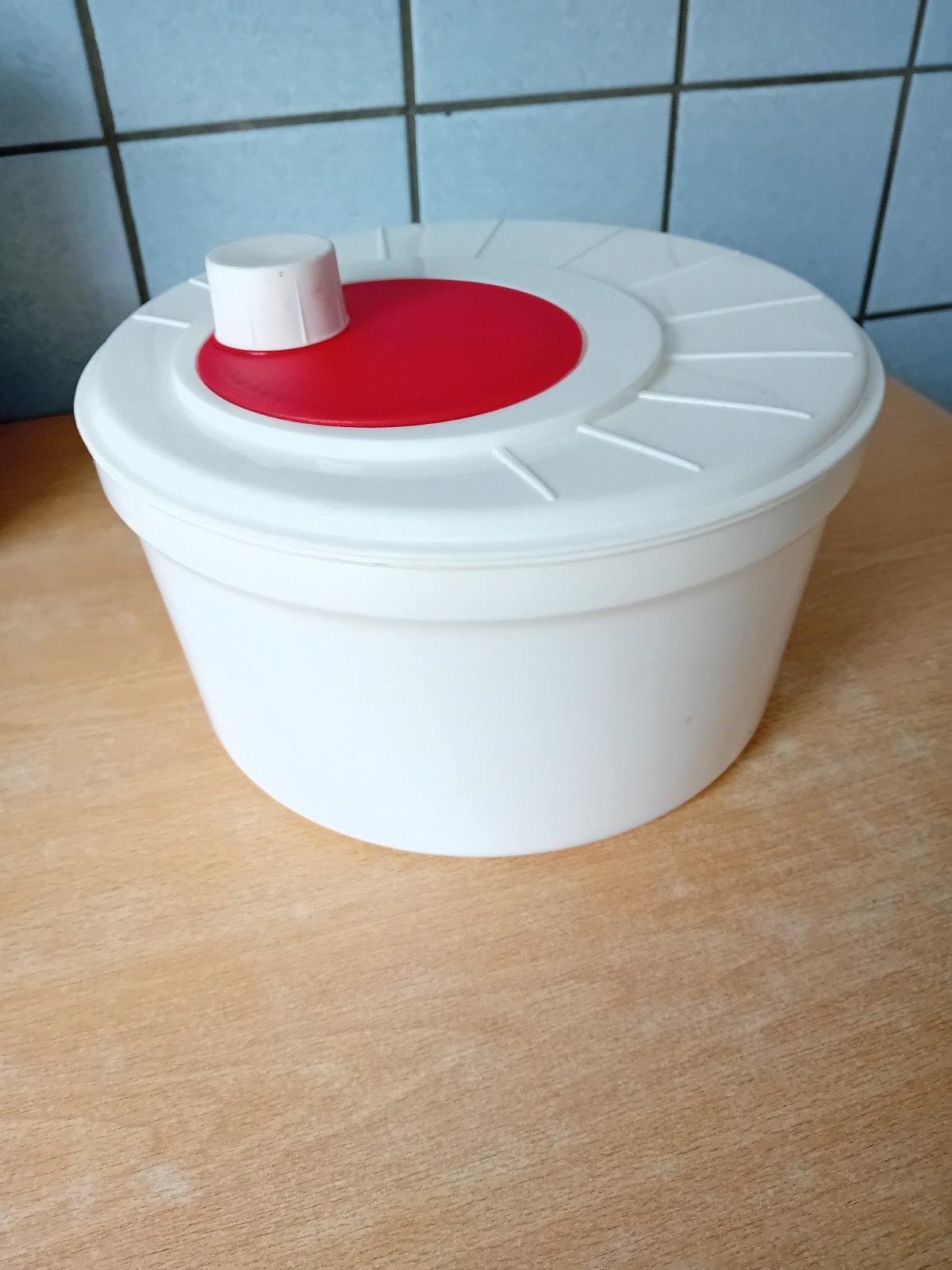 Witte slacentrifuge met rood accent, Kunststof, Ophalen of Verzenden, Wit, Overige typen