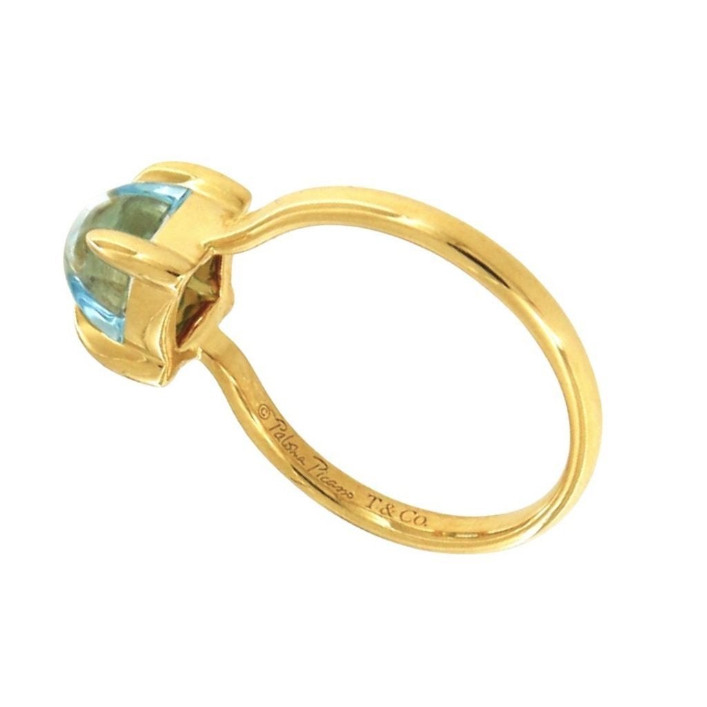 Prachtige Tiffany & Co. Paloma Picasso Ring 18 K, Blauw, Ophalen of Verzenden, Zo goed als nieuw, Dame