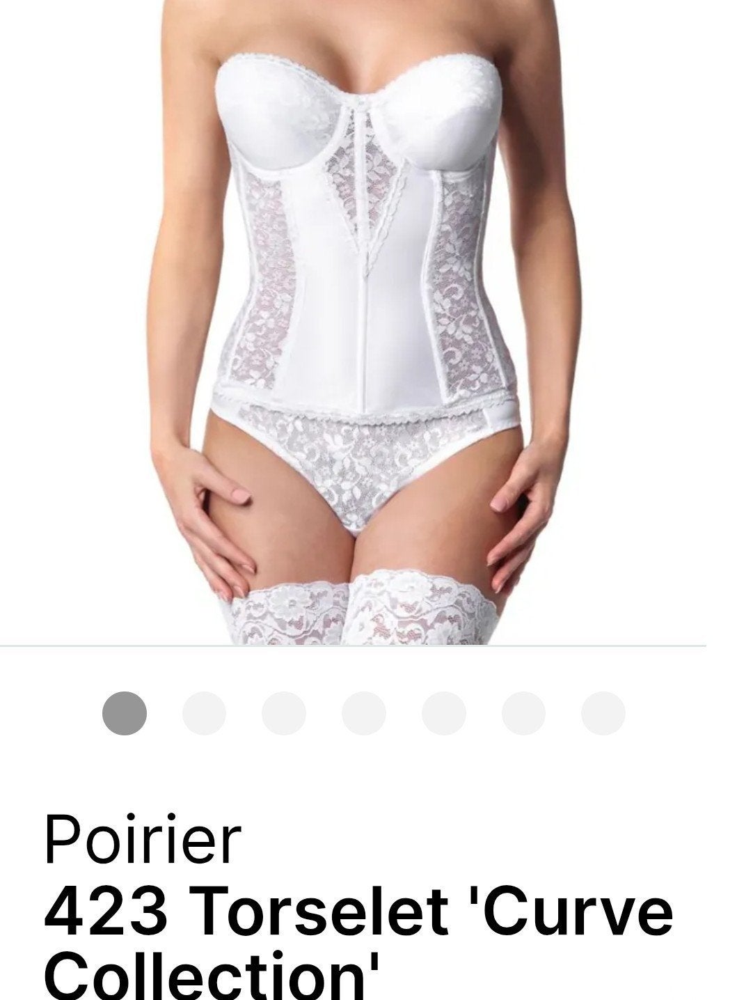 Poirier Torselet Curved Bruidscollectie Ivory 95D, Poirier, Ophalen of Verzenden, Overige kleuren, Body of Korset