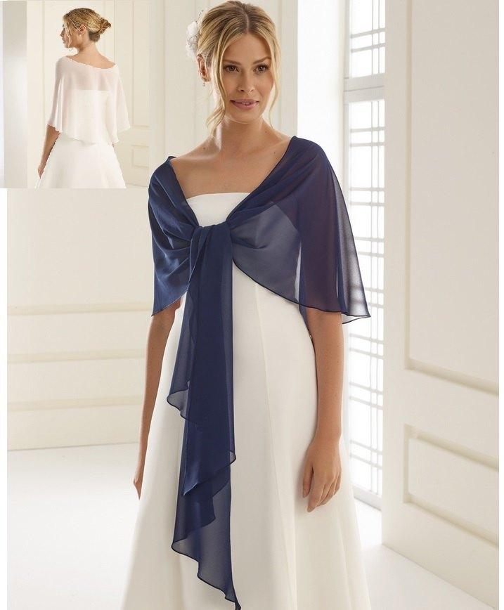 Nieuwe ronde stola(E13)Donker Blauw, Kleding | Dames, Trouwkleding en Trouwaccessoires, Ophalen of Verzenden, Nieuw, Blauw, Trouwjurk