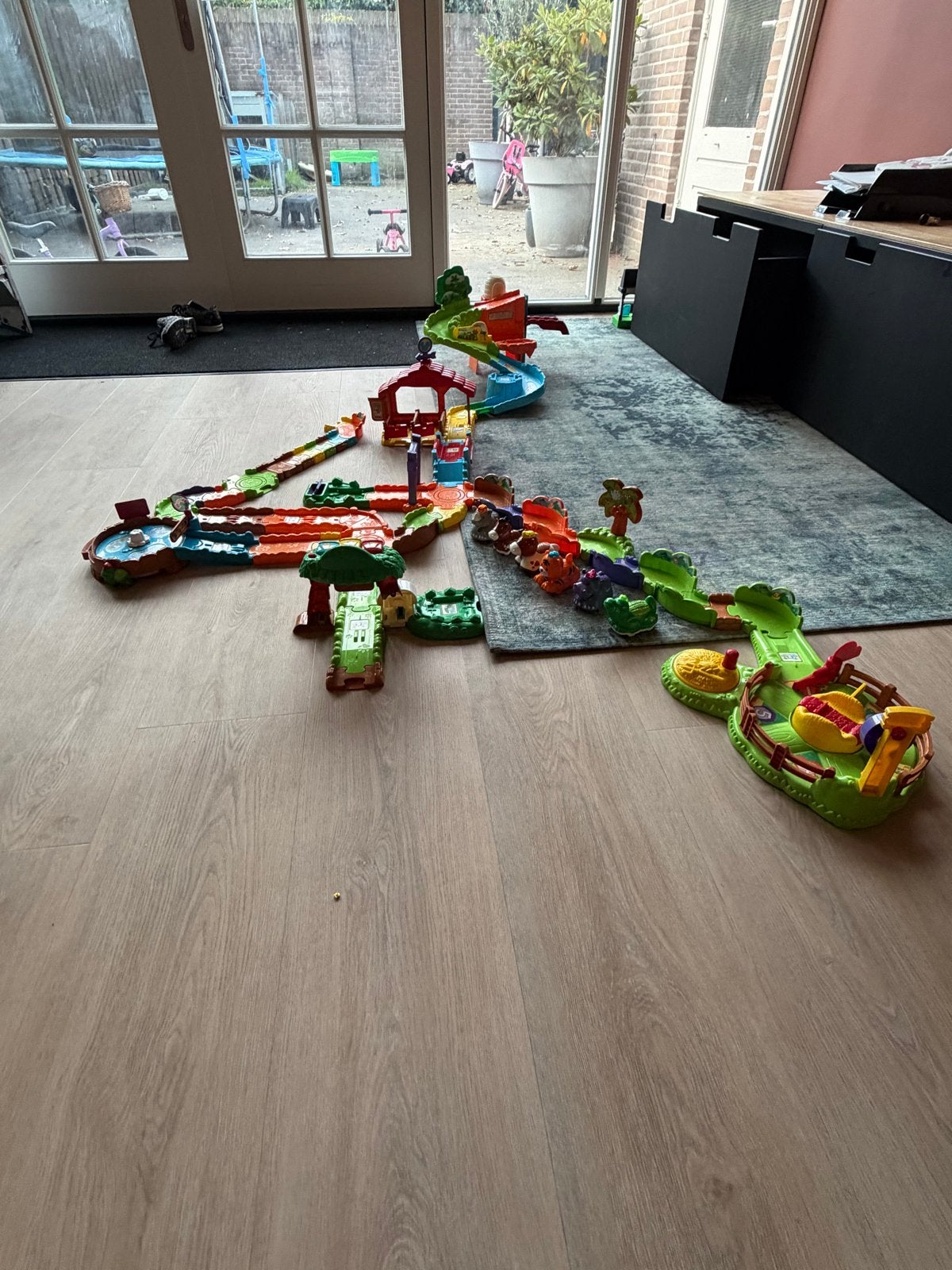 VTech Zoef Zoef Dieren Speelbaan met 53 delen en 6 poppetjes, Ophalen of Verzenden, Gebruikt, Overige merken