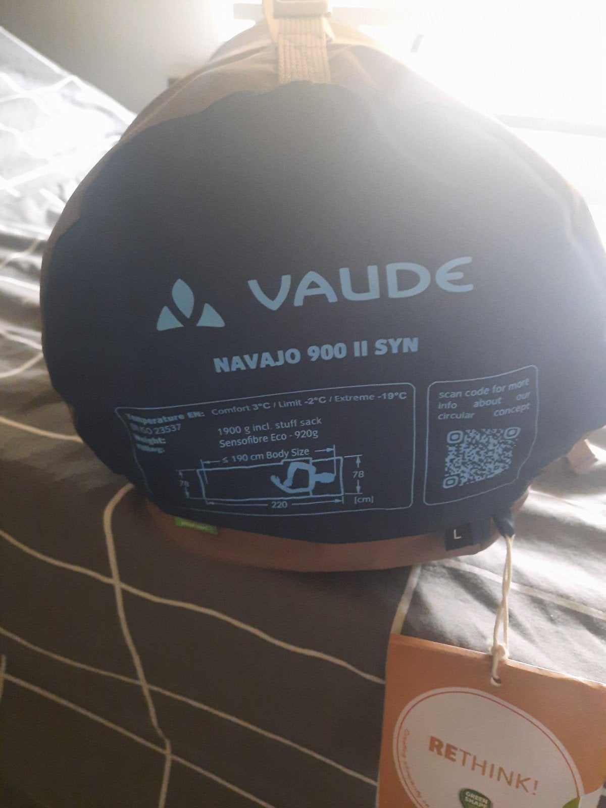 Vaude Navajo 900 II SYN Slaapzak - Nieuw met kaartje, Caravans en Kamperen, Slaapzakken, Ophalen, Nieuw