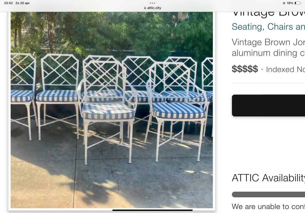 Vintage tuinset jaren 70 vorige eeuw aluminium, Ophalen, Ovaal, Aluminium
