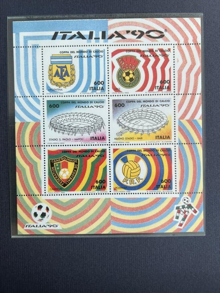 6 Postzegels Italia '90 Postfris, Set van 6, Blok van 6, Ophalen of Verzenden, Postfris, Sport