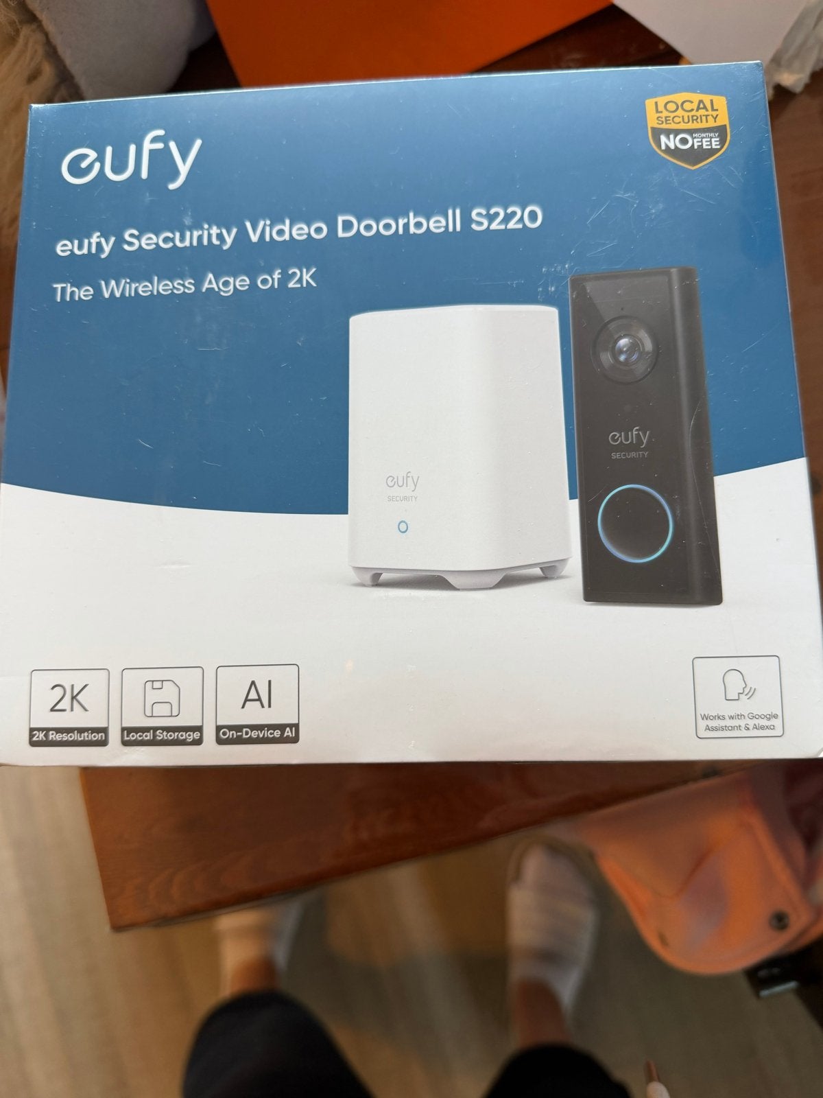 Eufy Security Video Deurbel S220 - Draadloos 2K, Audio, Tv en Foto, Ophalen of Verzenden, Nieuw, Buitencamera