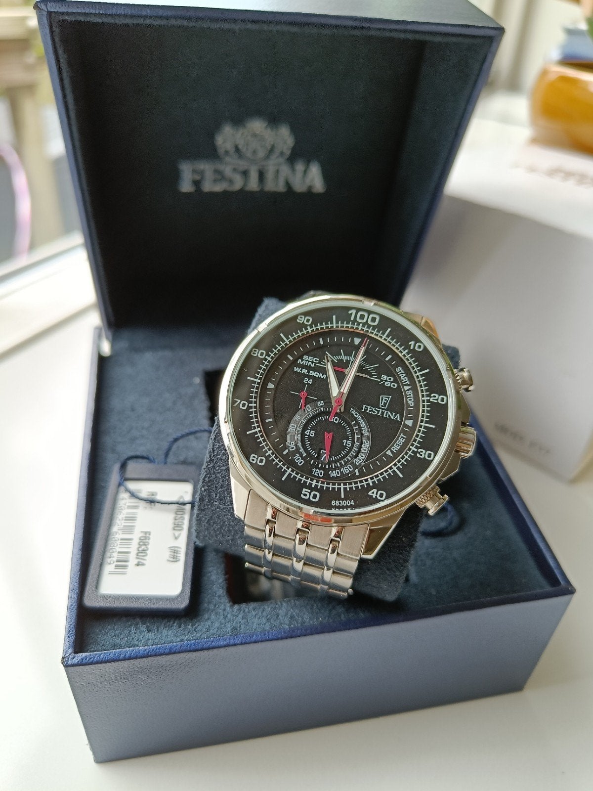 Festina Chronograph Miyota OS90 Quartz, IOS, Ophalen of Verzenden, Zo goed als nieuw, Waterdicht