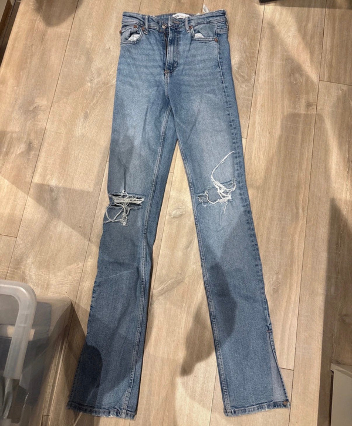 Leuke split spijkerbroek, Kleding | Dames, Spijkerbroeken en Jeans, Ophalen of Verzenden, Gedragen, Blauw, W30 - W32 (confectie 38/40)