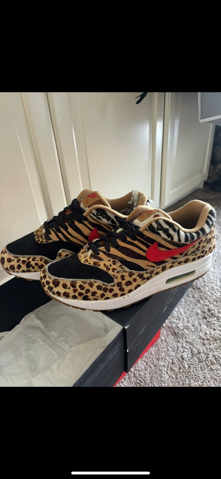 Nike air max 1 animal 2 44,5, Kleding | Heren, Schoenen, Overige kleuren, Ophalen of Verzenden, Sneakers of Gympen, Zo goed als nieuw