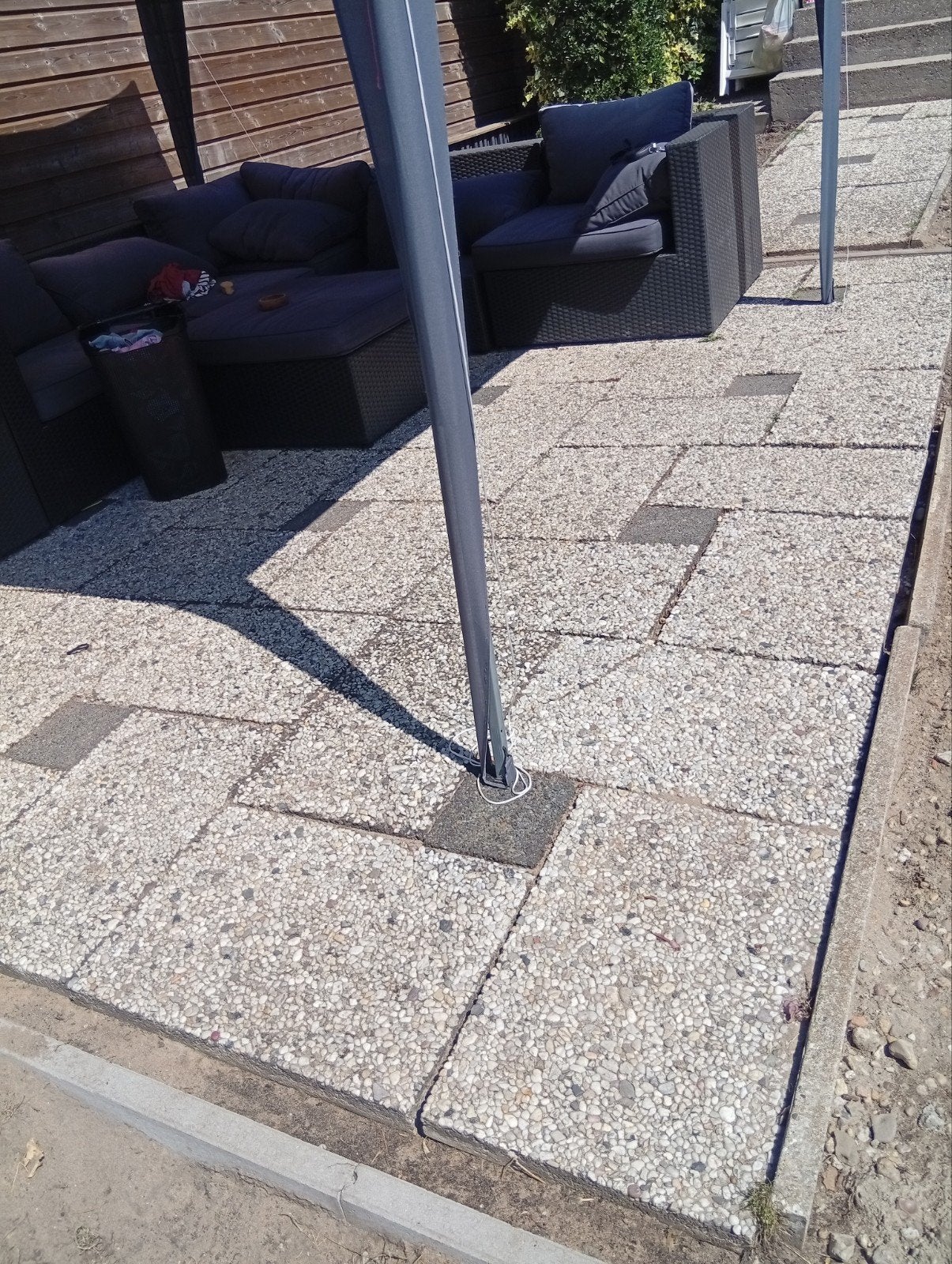 Gebruikte grindtegels , +-15m². afmeting 600x400x50, Ophalen, Gebruikt, 10 m² of meer, Beton