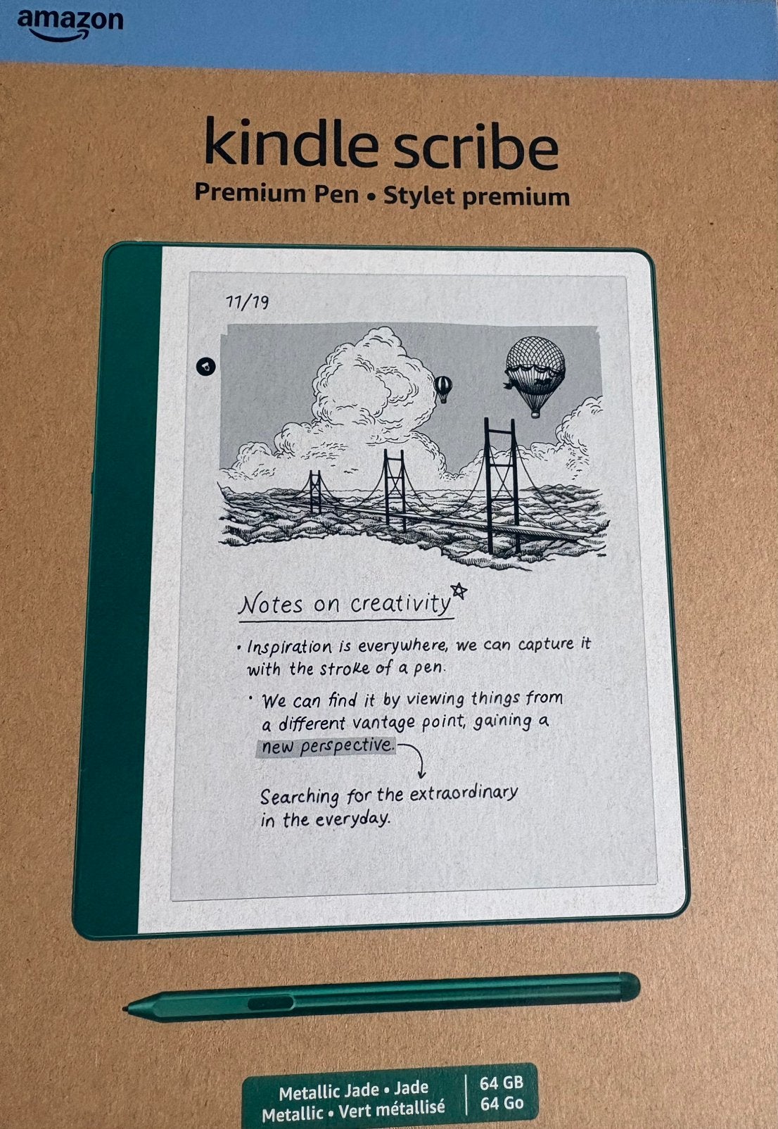 Amazon Kindle Scribe (64 GB)  Jade groen metallic met hoes, Computers en Software, E-readers, Ophalen of Verzenden, Zo goed als nieuw