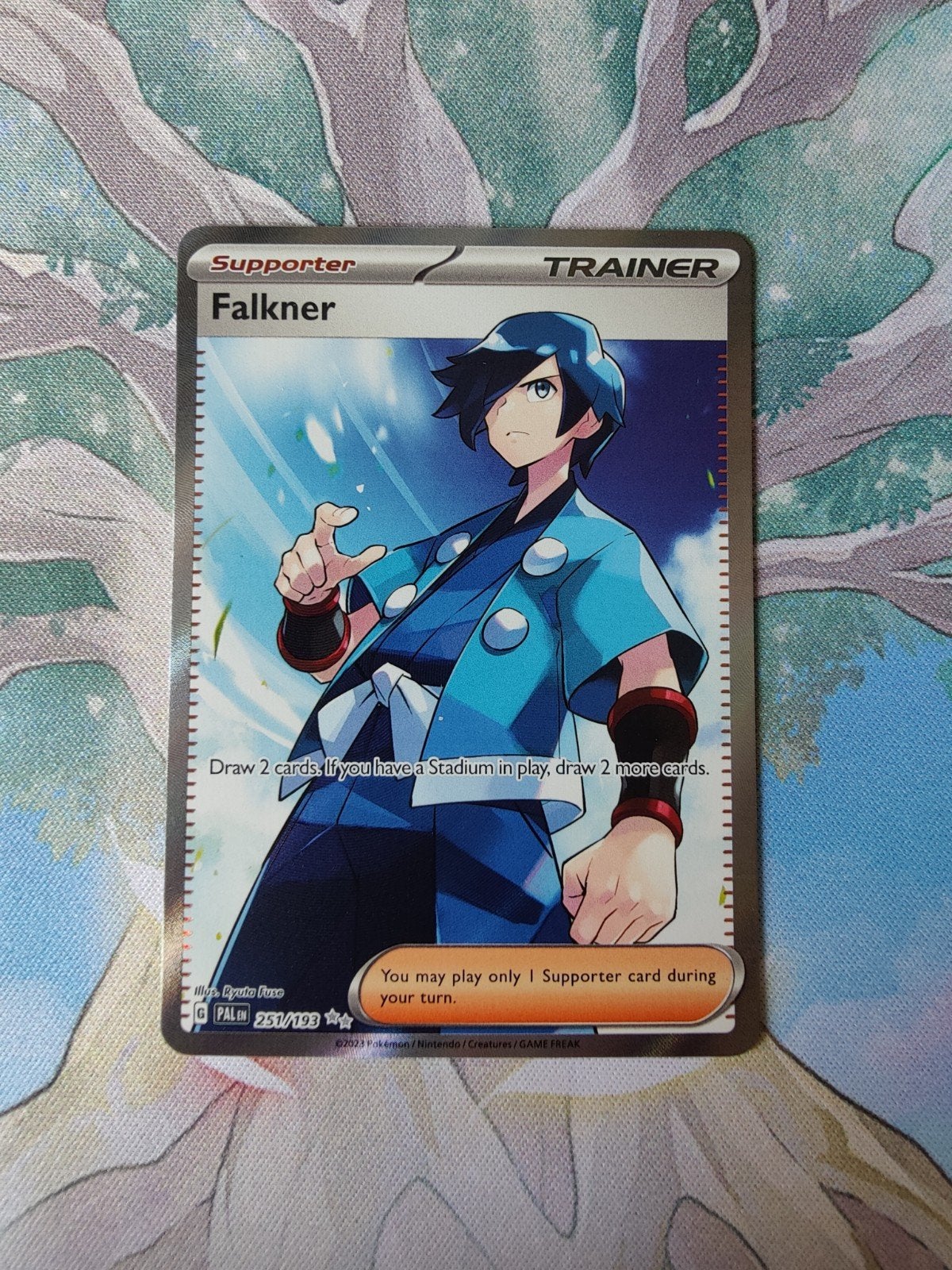 Pokemon paldea evolved Falkner full art trainer 251/193, Ophalen of Verzenden, Nieuw, Losse kaart, Foil