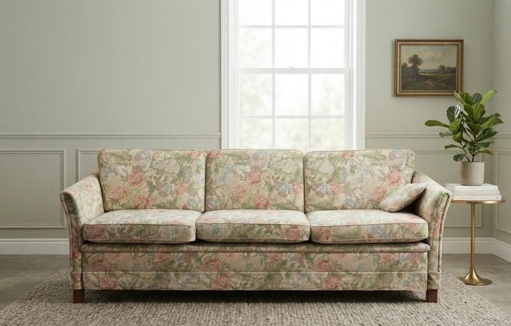3-zits slaapbank – Vintage design – 218 cm, Ophalen, Gebruikt, Vintage, Driepersoons