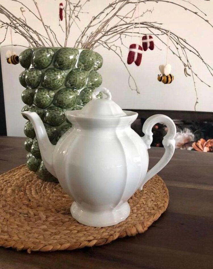 💝 Vintage antiek FÜRSTENBERG ANNA CARINA theepot wit, Overige merken, Klassiek, Overige typen, Ophalen of Verzenden