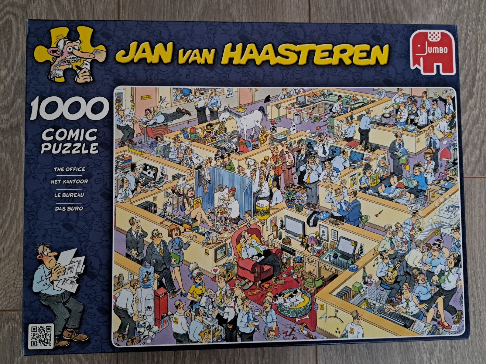 Jan van Haasteren Comic Puzzel - Het Kantoor (1000 stukjes), Ophalen of Verzenden, 500 t/m 1500 stukjes, Zo goed als nieuw