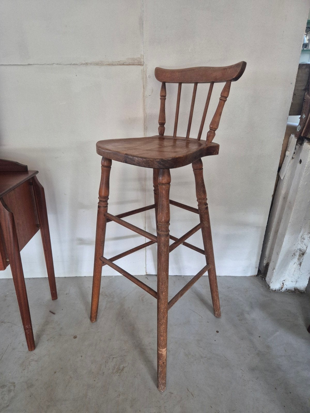 Vintage houten barkruk. , Ophalen, Gebruikt, Onbekend, Onbekend