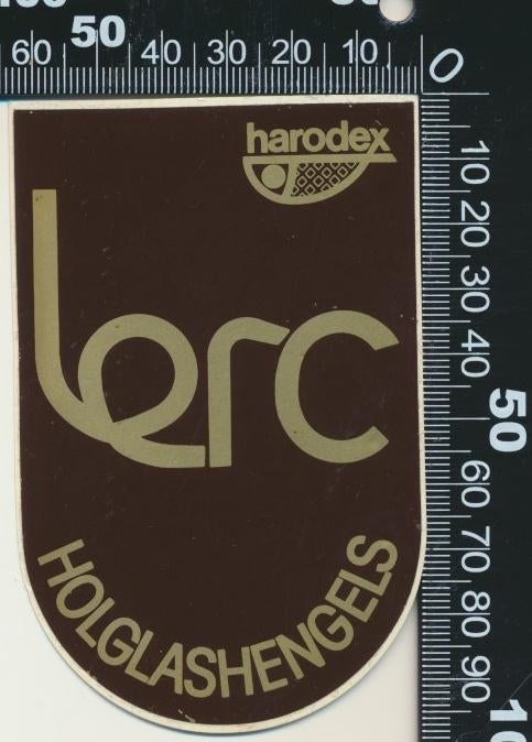 Sticker: Harodex - Lerc Holglashengels, Ophalen of Verzenden, Zo goed als nieuw, Bedrijf of Vereniging