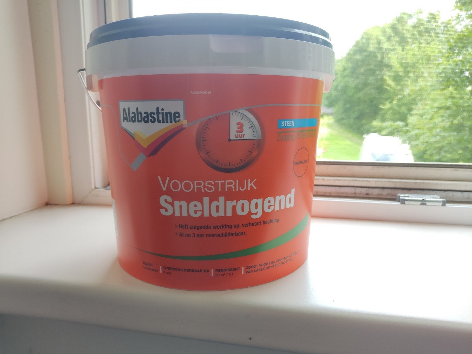 Voorstrijk alblastine 2,5 liter, Minder dan 5 liter, Ophalen of Verzenden, Gebruikt, Wit