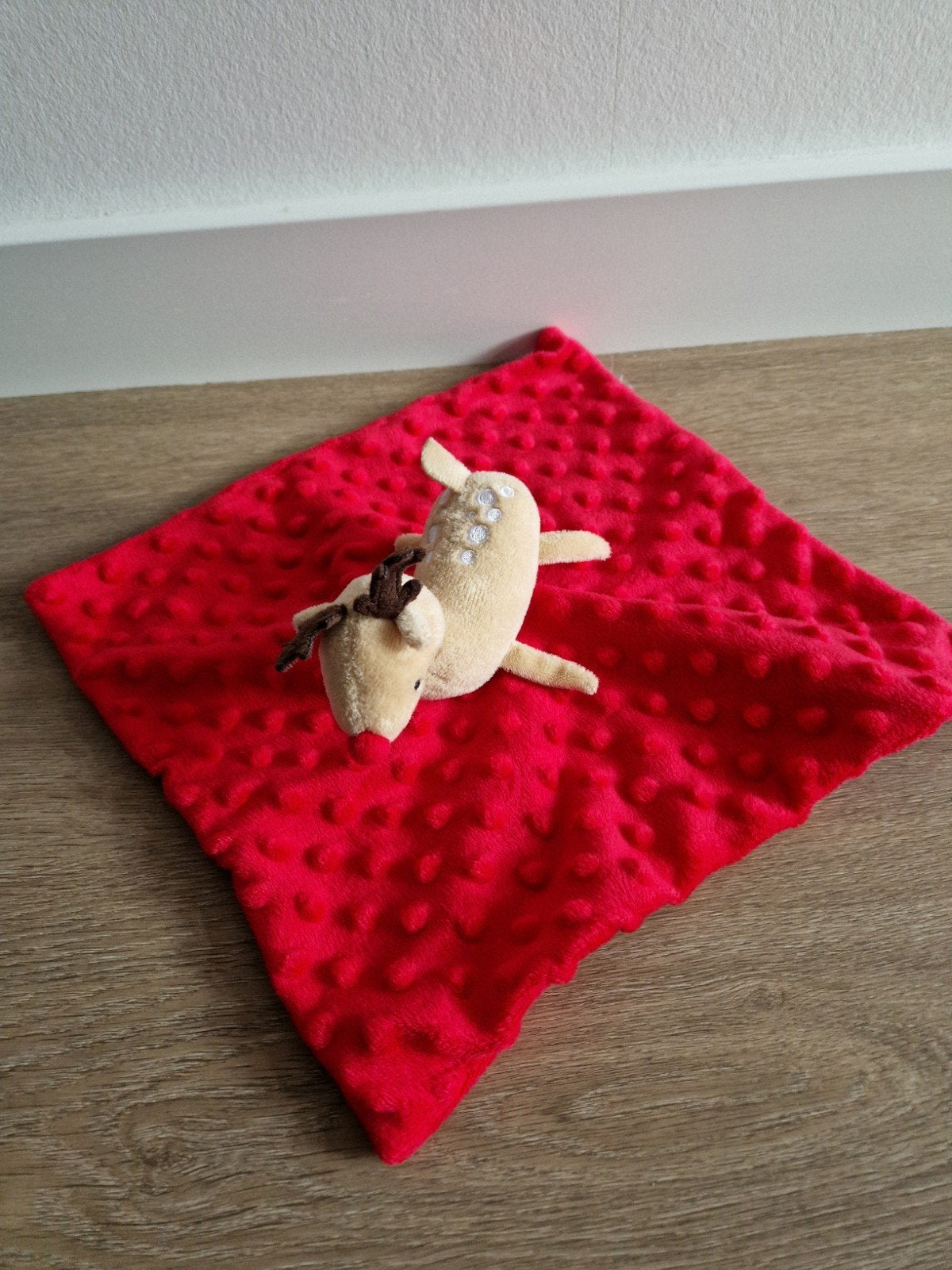 Knuffeldoekje rendier kerst Primark Early Days rood K7330, Ophalen of Verzenden, Zo goed als nieuw