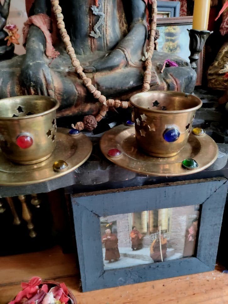 india vintage bakjes met onderzetter met stenen, Watersport en Boten, Ophalen of Verzenden, Motor en Techniek, Zeilboot of Motorboot