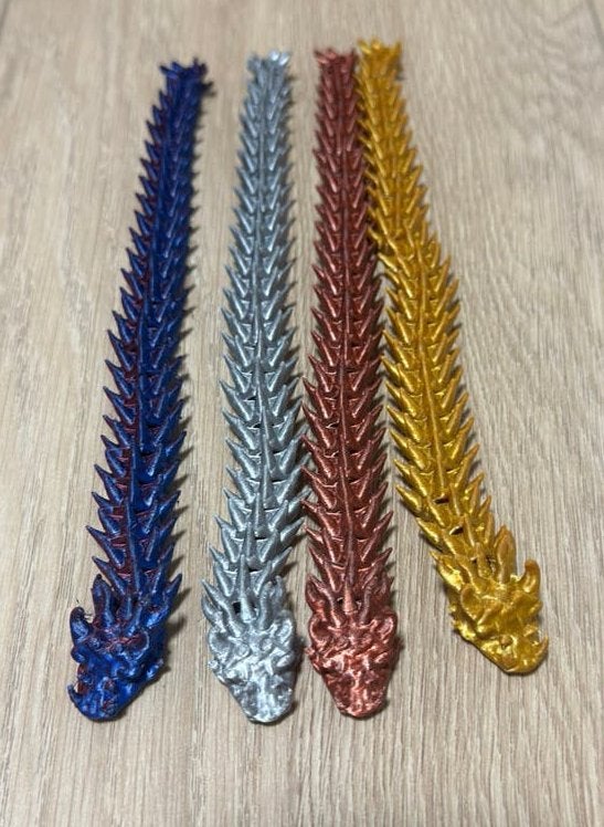 3D geprinte flexibele draak | 22-30 cm | kleur naar keuze, Ophalen of Verzenden, Nieuw