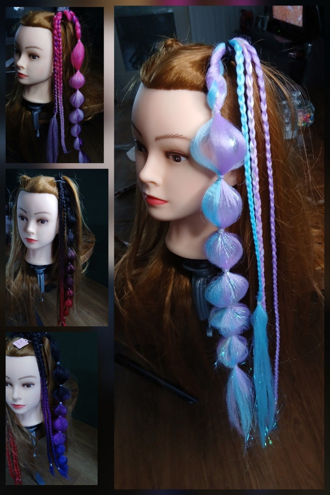 Bubble braids haar extensions met elastiek, Sieraden, Tassen en Uiterlijk, Ophalen of Verzenden, Nieuw, Pruik of Haarverlenging