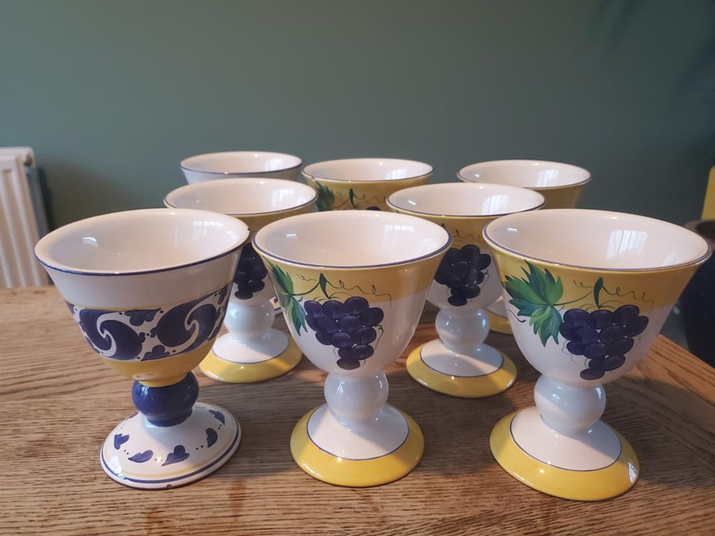 Set van 8 Hongaarse kelken - handgeschilderd, Ophalen of Verzenden