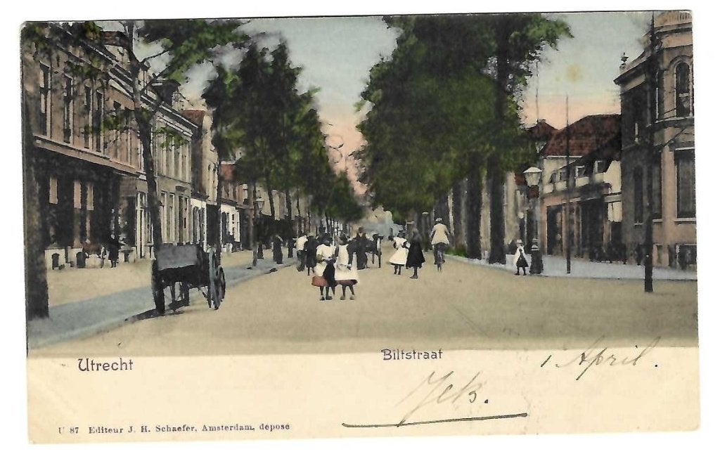 Utrecht - Biltstraat met volk, Verzenden, Voor 1920, Gelopen, Utrecht