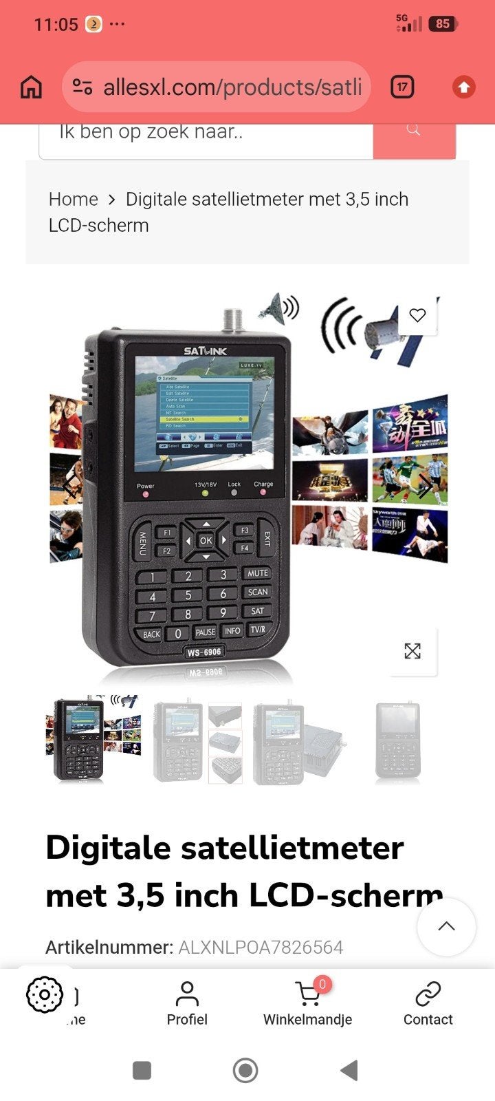 Digitale satelliet finder, Audio, Tv en Foto, Schotelantennes, Ophalen of Verzenden, Zo goed als nieuw, Overige merken