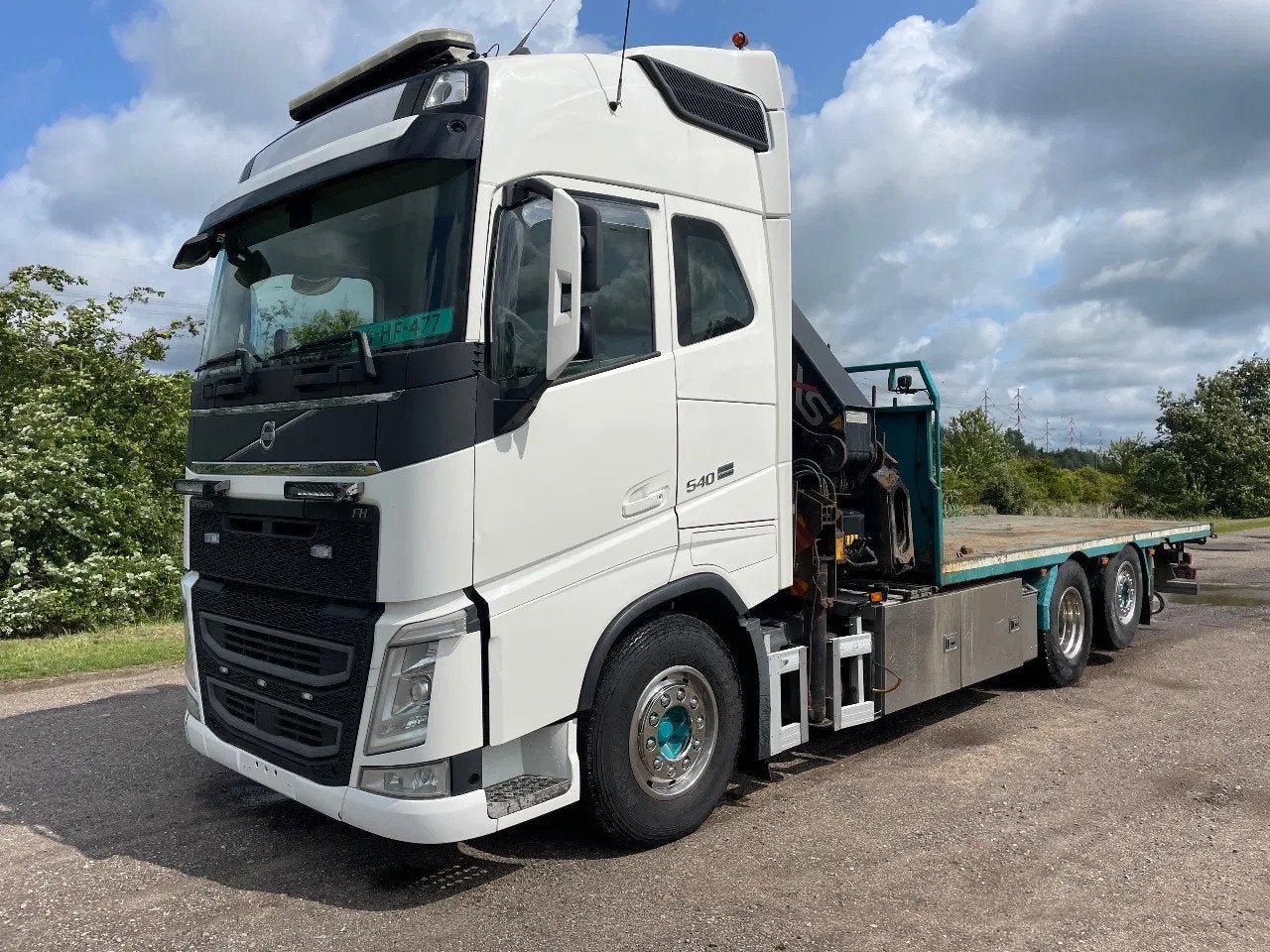 Volvo FH 13.540 FH 540 with hiab 477 e6 with remote, Automaat, Euro 6, Wit, Bedrijf