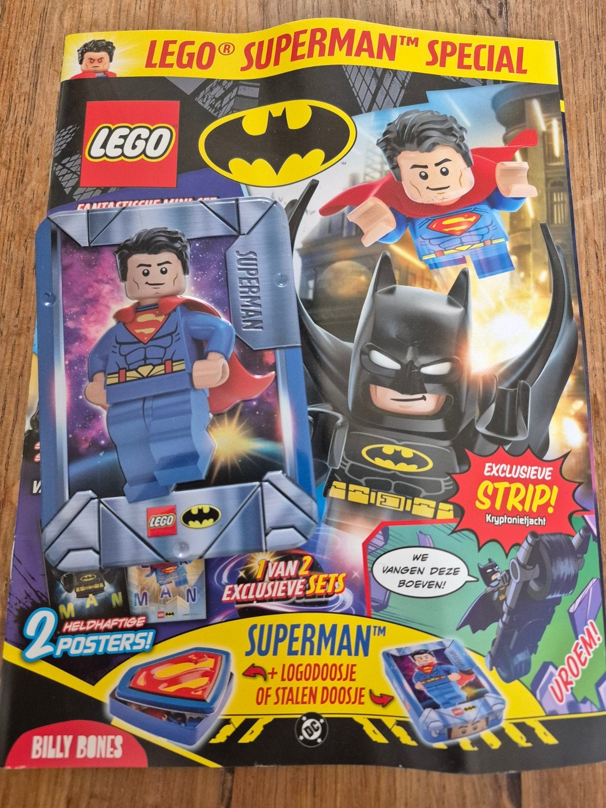 lego tijdschrift superman met minifigure nieuw, Overige thema's, Lego, Nieuw, Ophalen of Verzenden